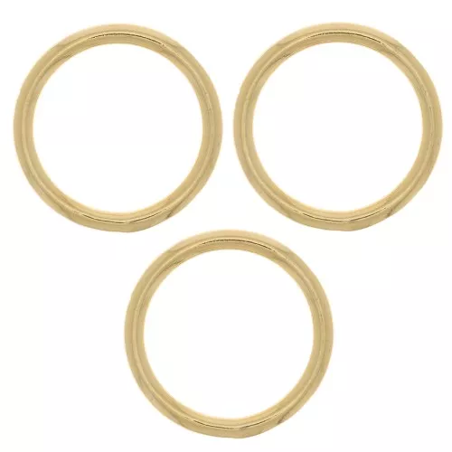 Anillo redondo para tejer y montar bisutería 20 mm - Dorado oro fino x1