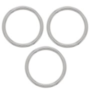 Anillo redondo para tejer y montar bisutería 20 mm - Rodio x1