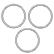 Anillo redondo para tejer y montar bisutería 20 mm - Rodio x1