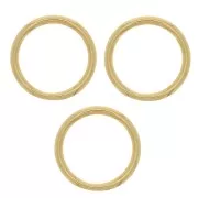 Anillo redondo para tejer y montar bisutería 15 mm - Dorado oro fino x1
