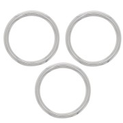 Anillo redondo para tejer y montar bisutería 15 mm - Rodio x1