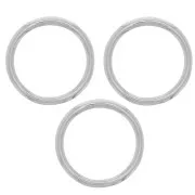 Anillo redondo para tejer y montar bisutería 15 mm - Rodio x1