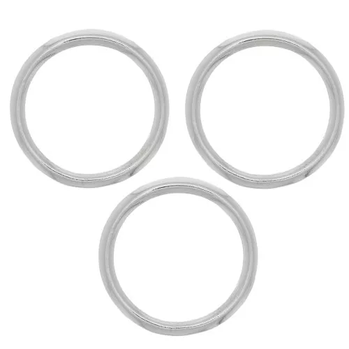 Anillo redondo para tejer y montar bisutería 15 mm - Rodio x1