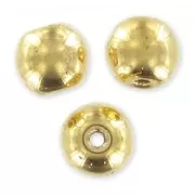 Cuentas redondas 4 mm enchapadas Oro 24 quilates x50