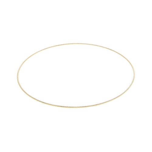 Pulsera con anillo de diamantes 60 mm - Muñeca pequeña - 3 micras chapado en oro x1