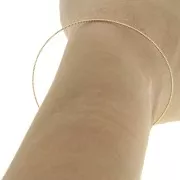 Pulsera con anillo de diamantes 60 mm - Muñeca pequeña - 3 micras chapado en oro x1