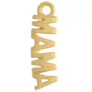 Charm de escritura Mama 12x3.5 mm - Dorado x1