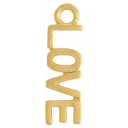 Charm de escritura de amor 11.5x3.5 mm - Dorado x1|raw }}