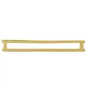 Separadores rectangulares para Miyuki Delica 27x4mm - Dorado fino x5