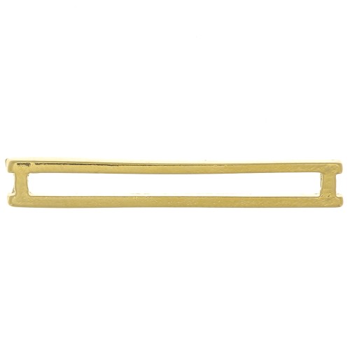 Separadores rectangulares para Miyuki Delica 27x4mm - Dorado fino x5