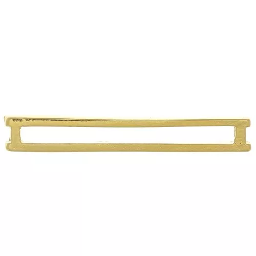 Separadores rectangulares para Miyuki Delica 27x4mm - Dorado fino x5