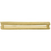Separadores rectangulares para Miyuki Delica 27x4mm - Dorado fino x5