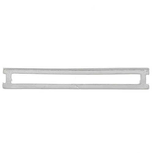 Espaciadores rectangulares para Miyuki Delica 27x4mm - Plateado fino x5