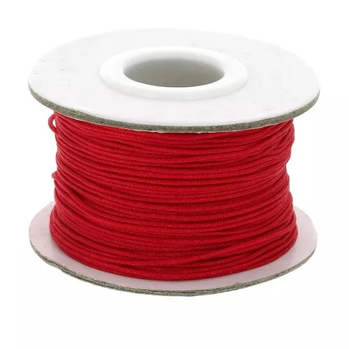 Hilo nilón trenzado 0.8 mm Rojo x 50 m