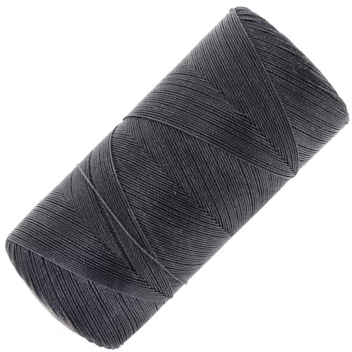 Bobina de hilo encerado Linhasita para micro macramé 0,35 mm - Antracita (209) x448m