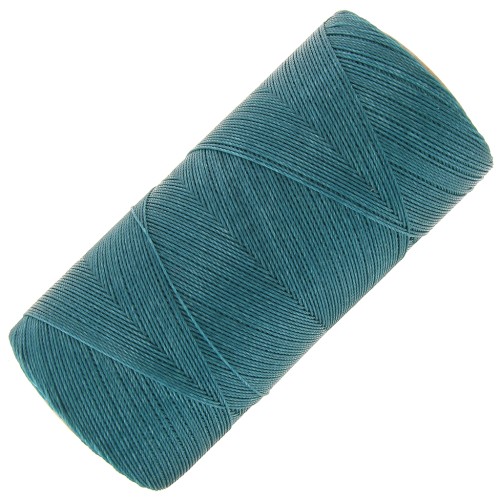 Bobina de hilo encerado Linhasita para micro macramé 0,35 mm - Teal (228) x448m