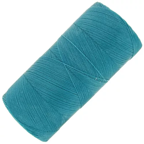 Bobina de hilo encerado Linhasita para micro macramé 0,35 mm - Turquesa (229) x448m