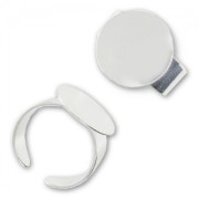 Anillo disco plano 16 mm plateado x1