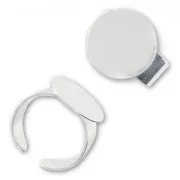 Anillo disco plano 16 mm plateado x1