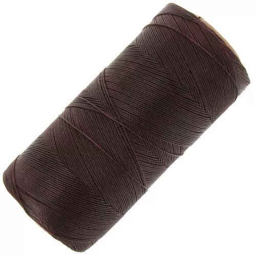 Bobina de hilo encerado Linhasita para micro macramé 0,35 mm - Ébano (555) x448m