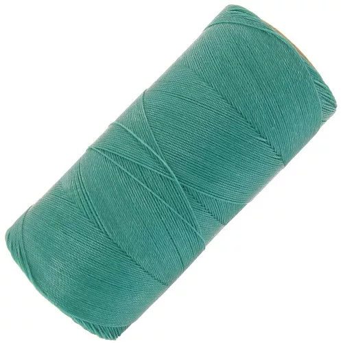 Bobina de hilo encerado Linhasita para micromacramé 0,35mm Verde Turquesa (224) x448m