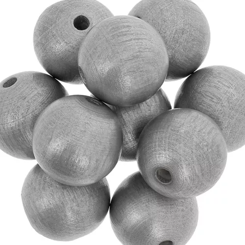 Redonda de madera 20 mm Plateado x5