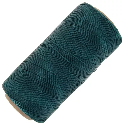 Bobina de hilo encerado Linhasita para micro macramé 0,35 mm - Esmeralda (386) x448m