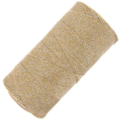 Bobina encerada Linhasita para micro macramé 0,35mm Plateado (Ouro-Prata)x448m
