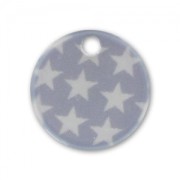 Cequí imprimido 15 mm Estrellas Gris/Blanco x1|raw }}