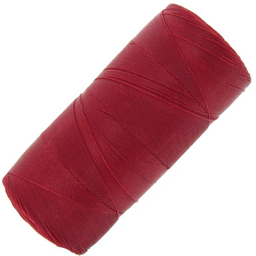Bobina de hilo encerado Linhasita para micro macramé 0,35 mm - Rojo oscuro (44) x448m