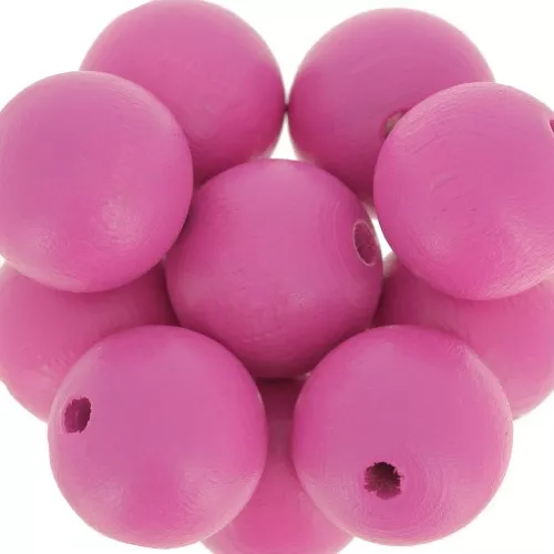 Redondas de madera 15 mm Rosa x5