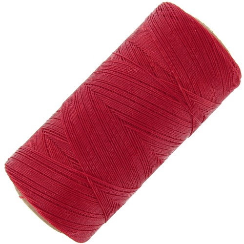 Bobina de hilo encerado Linhasita para micro macramé 0,35 mm - Rojo (233) x448m