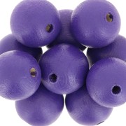 Redondas de madera 15 mm Purple x5