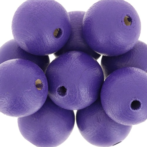 Redondas de madera 15 mm Purple x5