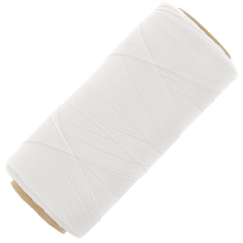 Bobina de hilo encerado Linhasita para micro macramé 0,35 mm - Blanco (BCO ALV) x448m