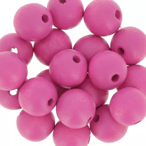 Redondas de madera 10 mm Rosa x10