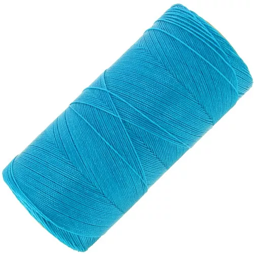 Bobina de hilo encerado Linhasita para micromacramé 0,35 mm Turquesa oscuro (707) x448m