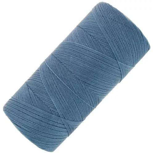 Bobina de hilo encerado Linhasita para micro macramé 0,35 mm - Azul Capri (226) x448m