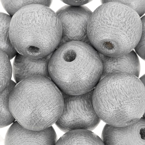 Redondas de madera 10 mm Plateado x10