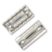 Terminales para apretar para elástico 12x8 mm rodiado x4