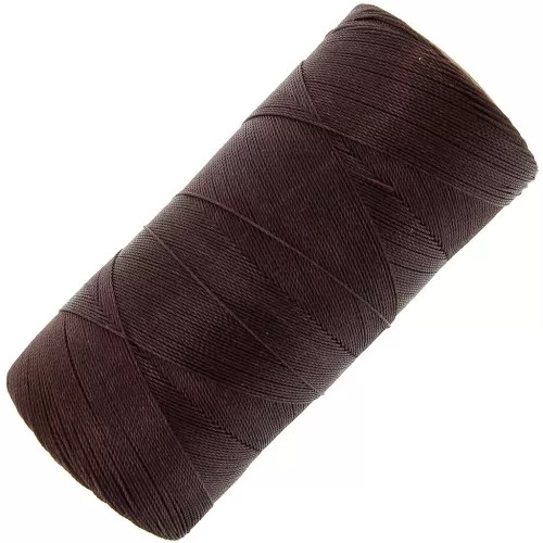 Bobina hilo encerado Linhasita para micro macramé 0,35mm - Chocolat Brown x448 m
