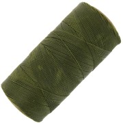 Bobina de hilo encerado Linhasita para micro macramé 0,35 mm - Verde Oliva (88) x448m