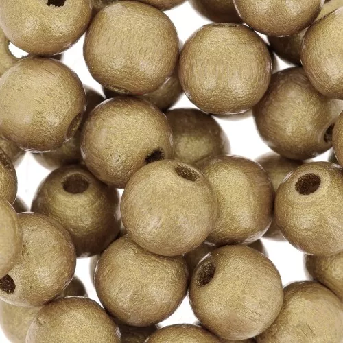 Redondas de madera 8 mm Dorado x20