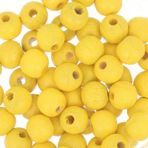Redondas de madera 6 mm Amarillo x25