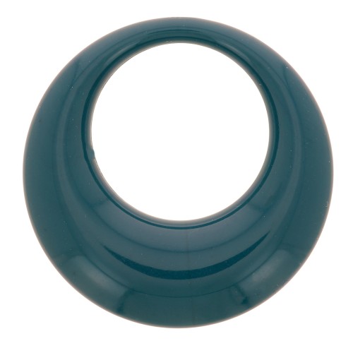 Colgante de resina calado opaco 34.5 mm - Bleu paon x1