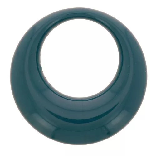 Colgante de resina calado opaco 34.5 mm - Bleu paon x1
