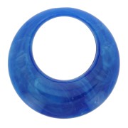 Colgante de resina calado opaco 34.5 mm - Bleu royal marbré  x1|raw }}