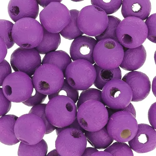 Redondas de madera 6 mm Amethyst x25