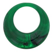 Colgante de resina calado opaca 34,5 mm - Verde oscuro jaspeado x1