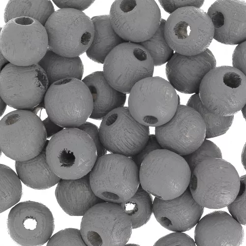 Redondas de madera 6 mm Gris x25